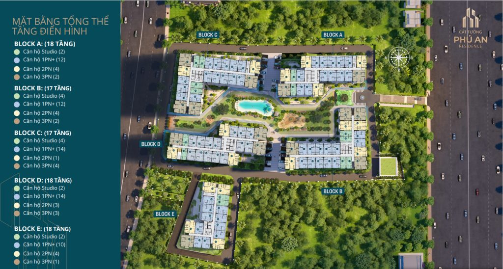 mặt bằng dự án cát tường phú an
